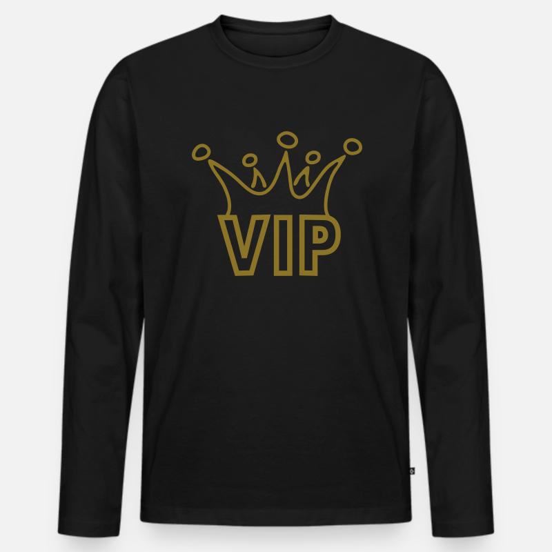 vip_Krone_graffiti g1 - Männer Premium Bio Langarmshirt - Schwarz