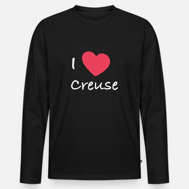Ich liebe Creuse - Männer Premium Bio Langarmshirt - Schwarz