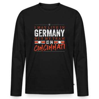 Cincinnati Football Fans Germany - Männer Premium Bio Langarmshirt - Schwarz - Vorne - Nico (187cm)