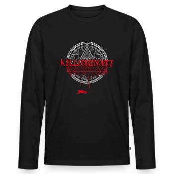 killuminati - T-shirt manches longues Premium bio Homme - noir - Devant - Nico (187cm)
