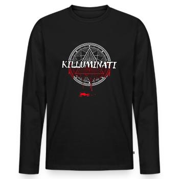 Killuminati - Men's Premium Organic Long Sleeve Shirt - black - Front - Nico (187cm)