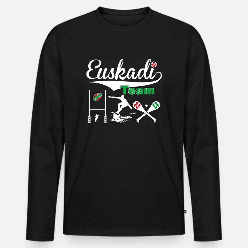 Euskadi Team Sport 06 - Männer Premium Bio Langarmshirt - Schwarz