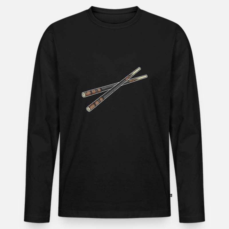 Billard Billardkugeln - Männer Premium Bio Langarmshirt - Schwarz