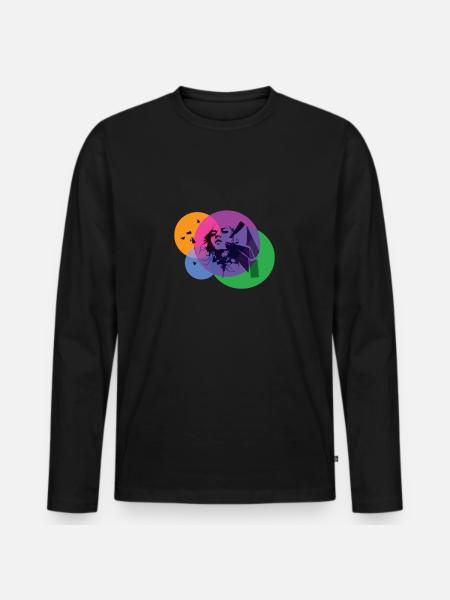 Banksy Stlye - Woman - Men's Premium Organic Long Sleeve Shirt - black