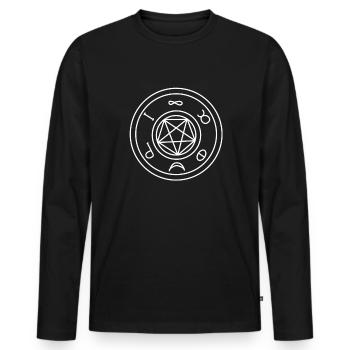 Marque de Gachnar - T-shirt manches longues Premium bio Homme - noir - Devant - Nico (187cm)