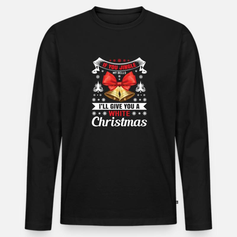 Ugly Christmas - Männer Premium Bio Langarmshirt - Schwarz