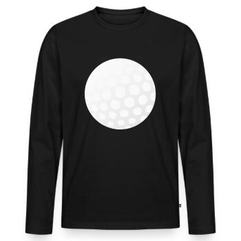 Golf ball - Men's Premium Organic Long Sleeve Shirt - black - Front - Nico (187cm)