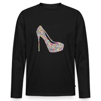 chaussures - T-shirt manches longues Premium bio Homme - noir - Devant - Nico (187cm)