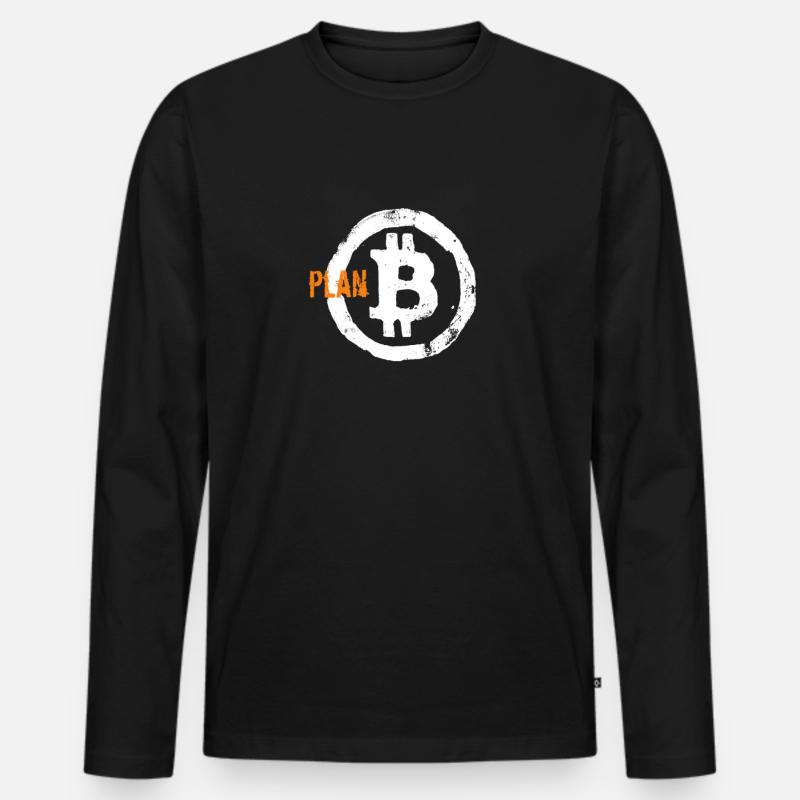 Krypto - Männer Premium Bio Langarmshirt - Schwarz