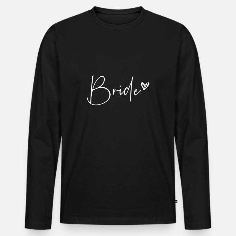 Bride - Männer Premium Bio Langarmshirt - Schwarz