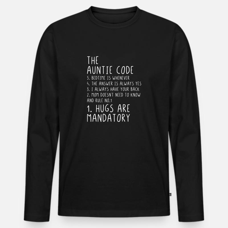 The Auntie Code - Männer Premium Bio Langarmshirt - Schwarz