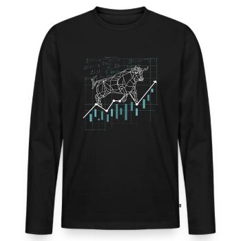 partager Bullish Stock trader cadeau gift - T-shirt manches longues Premium bio Homme - noir - Devant - Nico (187cm)