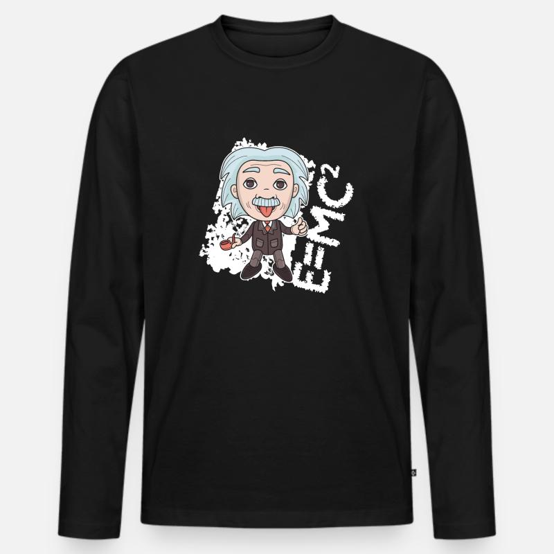 Physics Formula E=mc2 - Men's Premium Organic Long Sleeve Shirt - black