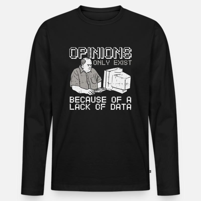 Lustiges Data-Science-Zitat für Daten - Männer Premium Bio Langarmshirt - Schwarz