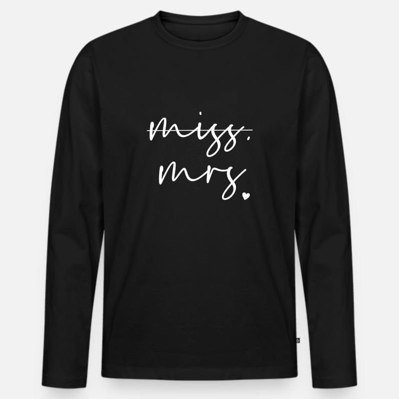Miss Mrs - Männer Premium Bio Langarmshirt - Schwarz