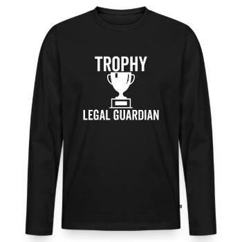 Trophy Legal Guardian - Men's Premium Organic Long Sleeve Shirt - black - Front - Nico (187cm)