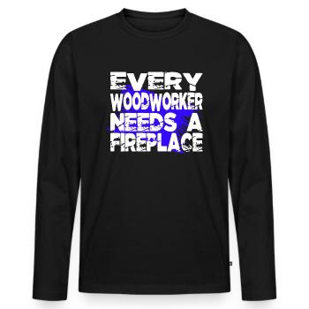 carpenter jokes carpenter quotes tshirts - Männer Premium Bio Langarmshirt - Schwarz - Vorne - Nico (187cm)
