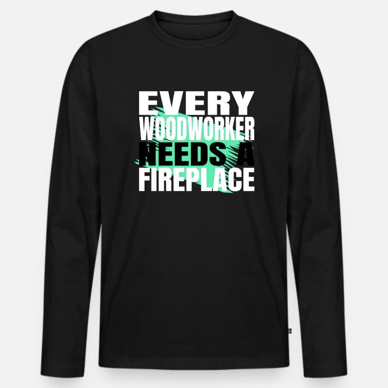 jokes badge present idea tools - Männer Premium Bio Langarmshirt - Schwarz