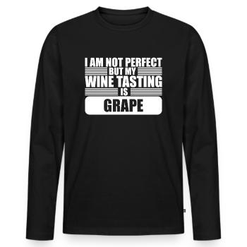 Wine Lover, Wine Tasting Sommelier - Männer Premium Bio Langarmshirt - Schwarz - Vorne - Nico (187cm)