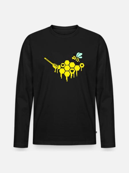 beekeeper - Men's Premium Organic Long Sleeve Shirt - black