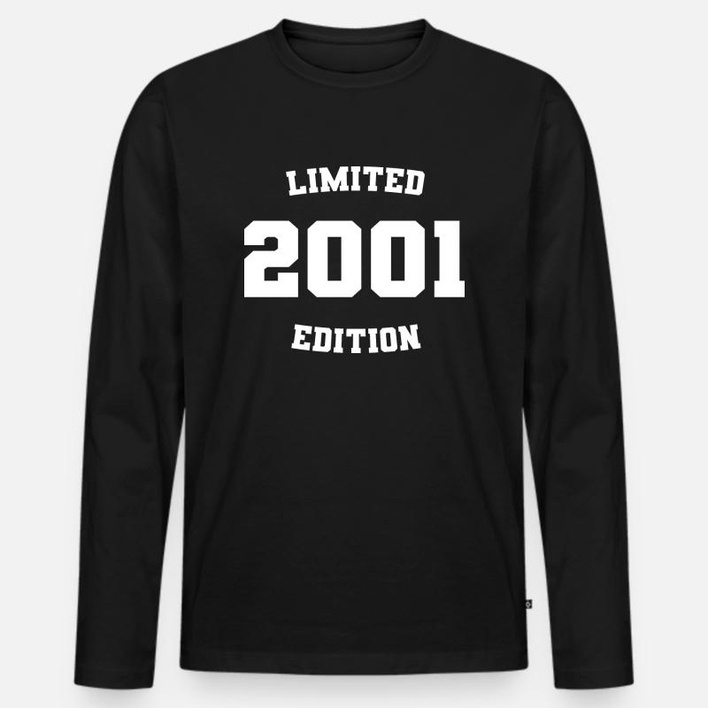 Limitierte Auflage 2001 - Männer Premium Bio Langarmshirt - Schwarz