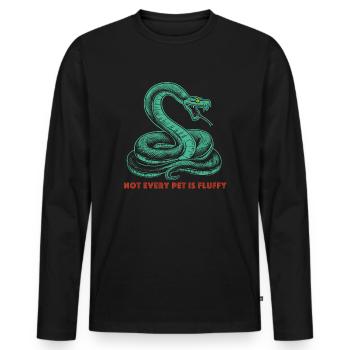Snake 2024 01 - Men's Premium Organic Long Sleeve Shirt - black - Front - Nico (187cm)