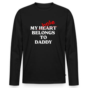 Funny gay slogan - Men's Premium Organic Long Sleeve Shirt - black - Front - Nico (187cm)