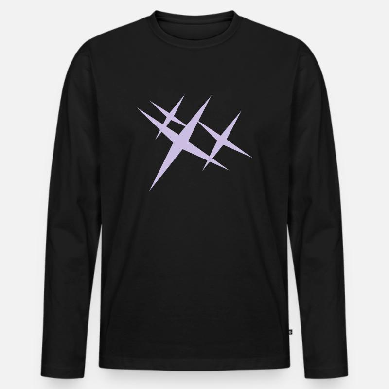 Glitzer / sparkle (1c) - Männer Premium Bio Langarmshirt - Schwarz