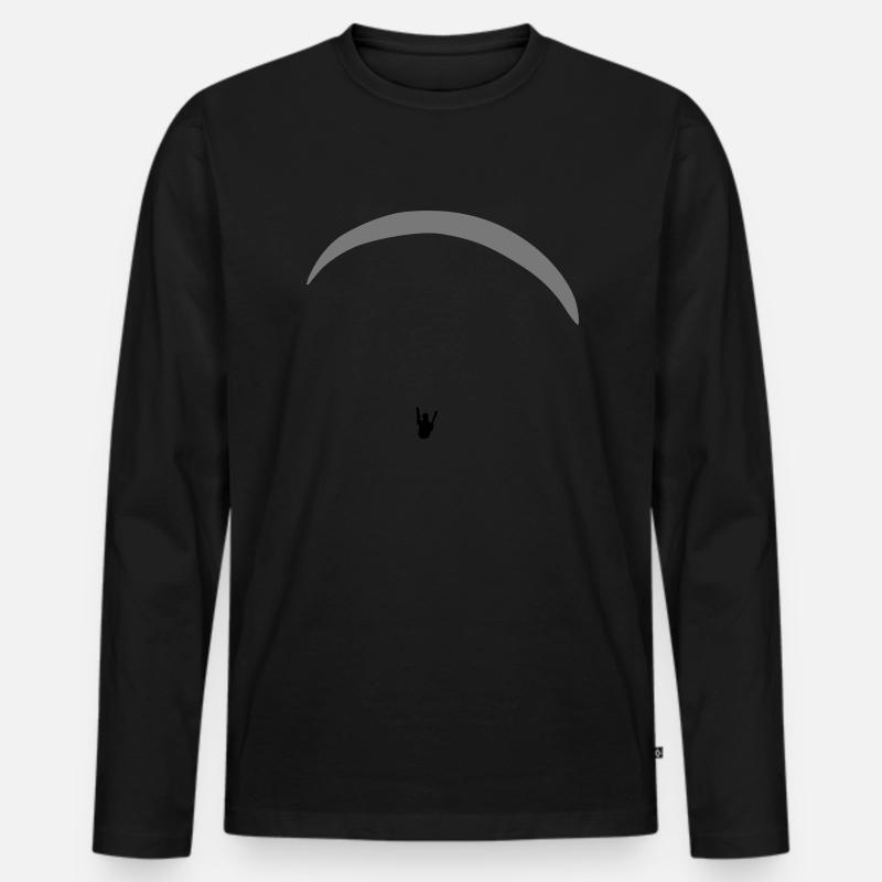Paragliding / Paraglider - Männer Premium Bio Langarmshirt - Schwarz