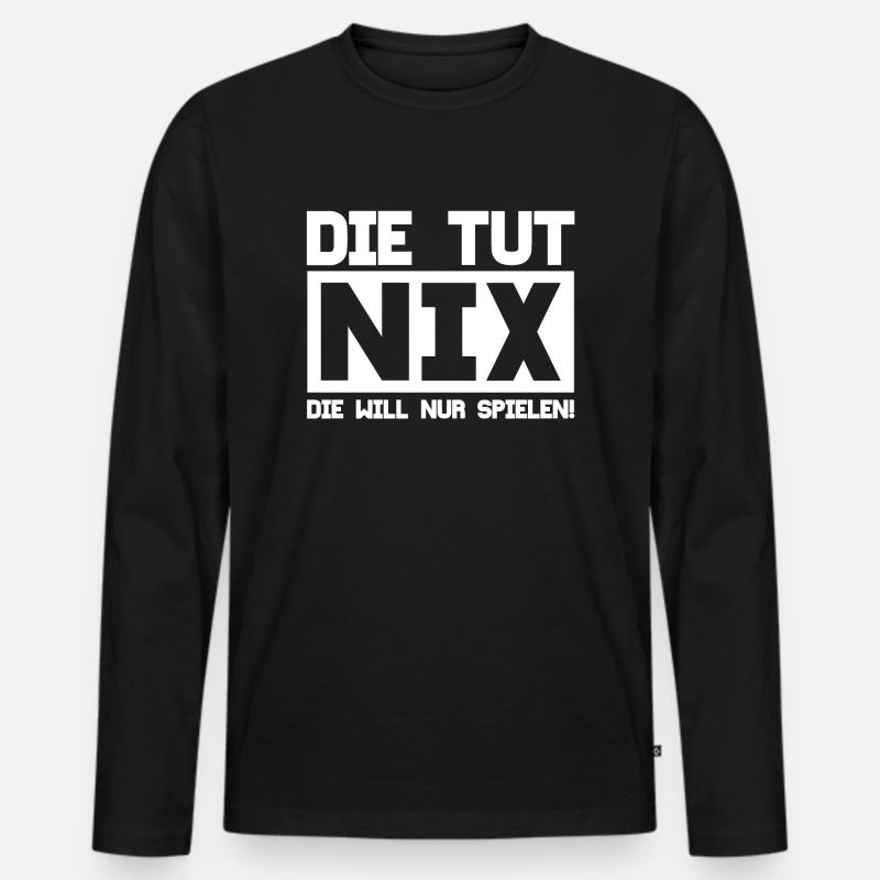 That does nothing - Men's Premium Organic Long Sleeve Shirt - black