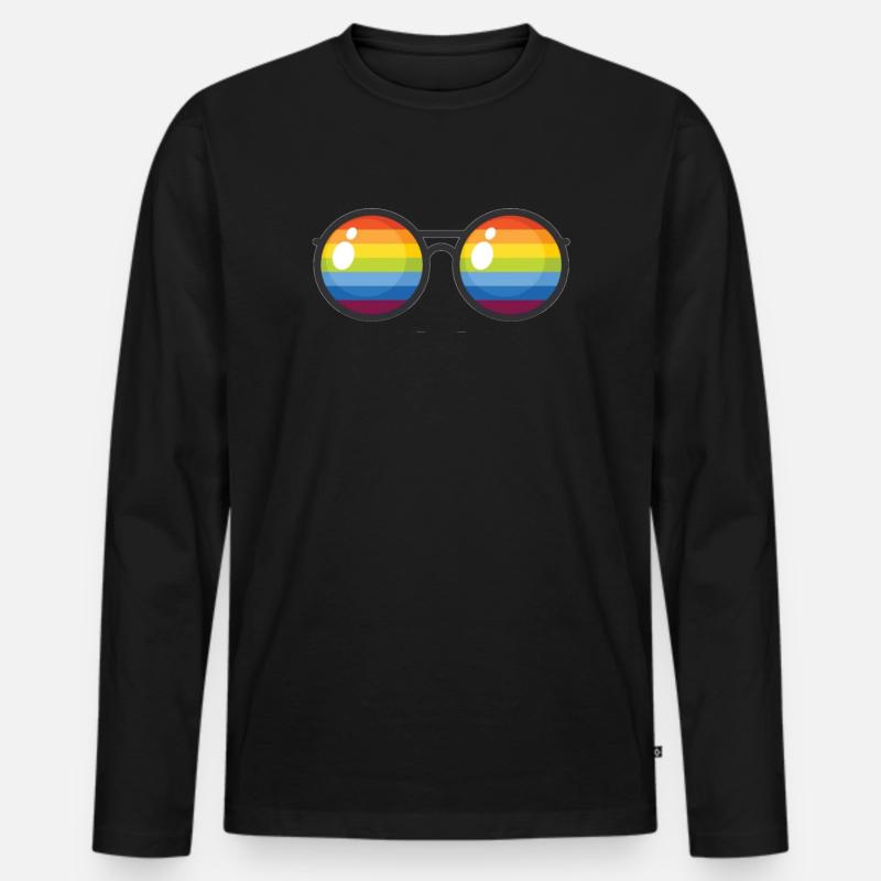 Lgbt - Männer Premium Bio Langarmshirt - Schwarz
