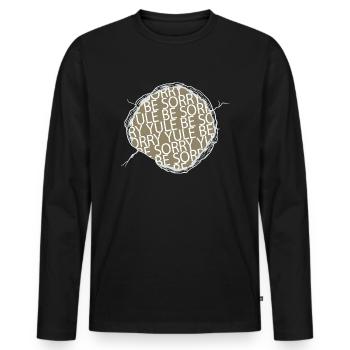 Dino Bedroom Couples Funny Sayings Happy Comic - Men's Premium Organic Long Sleeve Shirt - black - Front - Nico (187cm)