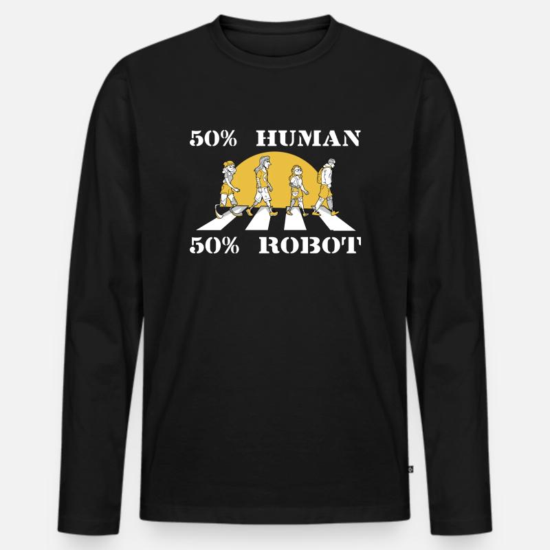 Lustiges Amputation und Beinprothesen - Männer Premium Bio Langarmshirt - Schwarz