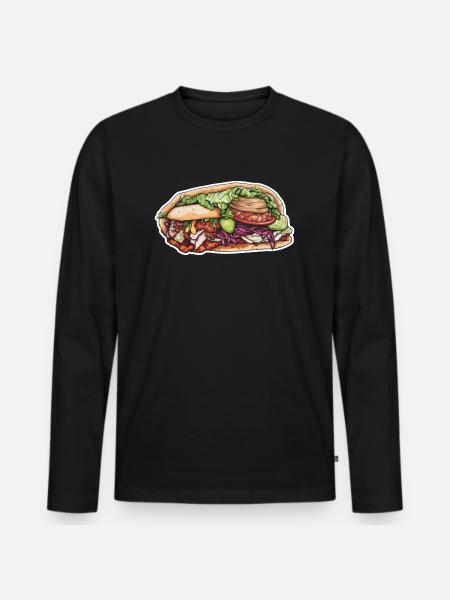 Kebab - Men's Premium Organic Long Sleeve Shirt - black