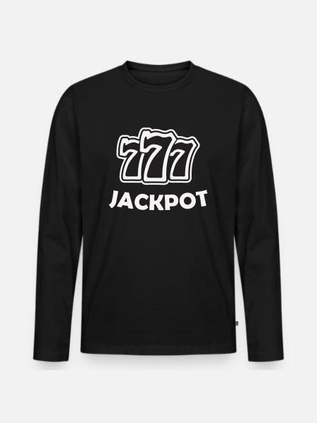 777 - Men's Premium Organic Long Sleeve Shirt - black