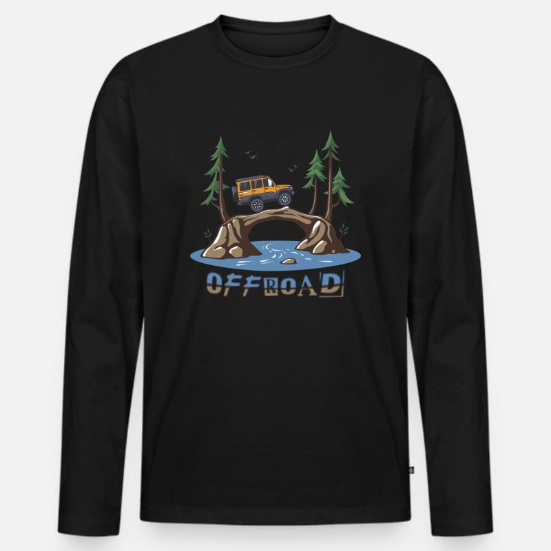 Geländewagen - Männer Premium Bio Langarmshirt - Schwarz