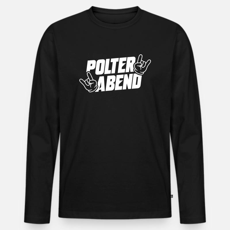 Polterabend Polterhochzeit - Männer Premium Bio Langarmshirt - Schwarz