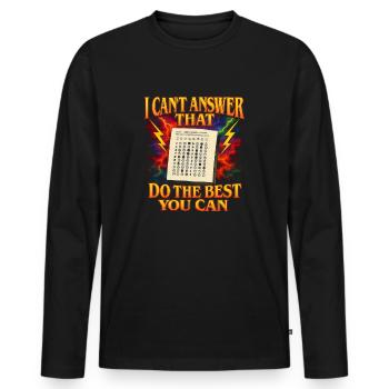 Je ne peux pas répondre à cette question pour vous. Faites votre - T-shirt manches longues Premium bio Homme - noir - Devant - Nico (187cm)