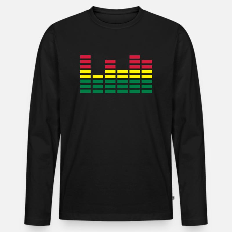Equalizer - Männer Premium Bio Langarmshirt - Schwarz