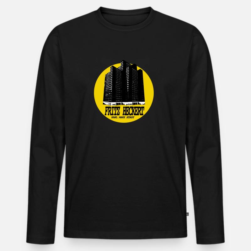 HECKERT GEBIET - Männer Premium Bio Langarmshirt - Schwarz
