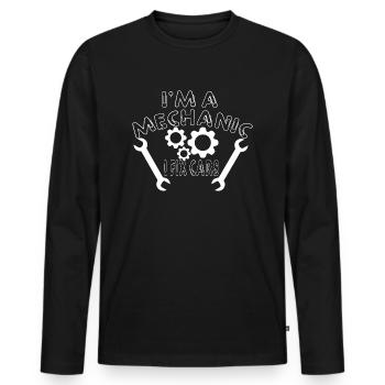Car car - Men's Premium Organic Long Sleeve Shirt - black - Front - Nico (187cm)