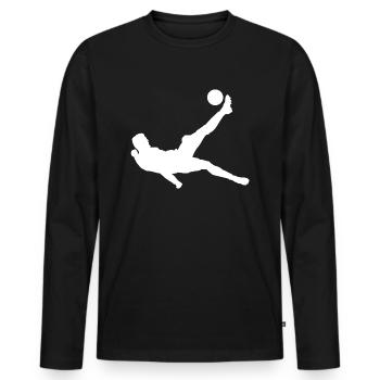 Bicycle kick - Men's Premium Organic Long Sleeve Shirt - black - Front - Nico (187cm)