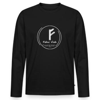Nordische Mythologie - Männer Premium Bio Langarmshirt - Schwarz - Vorne - Nico (187cm)