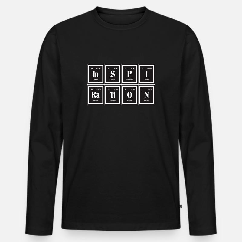 Inspiration | Periodensystem der Elemente - Männer Premium Bio Langarmshirt - Schwarz
