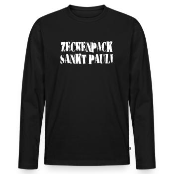 Pack de tiques St. Pauli - T-shirt manches longues Premium bio Homme - noir - Devant - Nico (187cm)