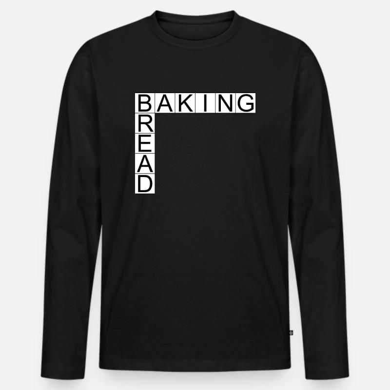 Baking Bread - Männer Premium Bio Langarmshirt - Schwarz