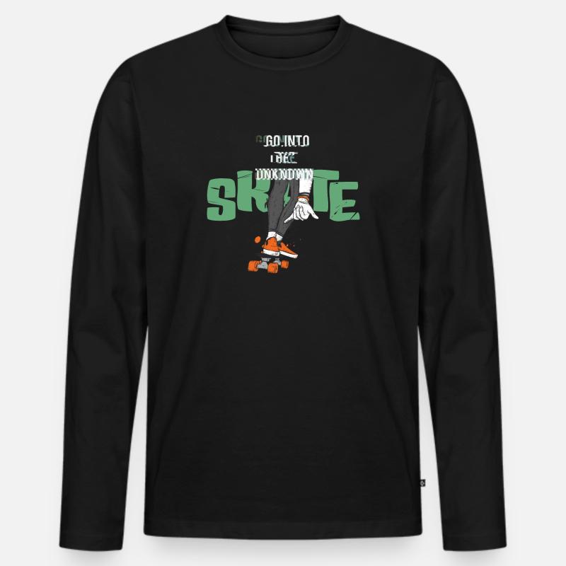 Skateboard - Männer Premium Bio Langarmshirt - Schwarz