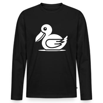 Dodo Bird : cadeau parfait pour les amoureux des animaux - T-shirt manches longues Premium bio Homme - noir - Devant - Nico (187cm)