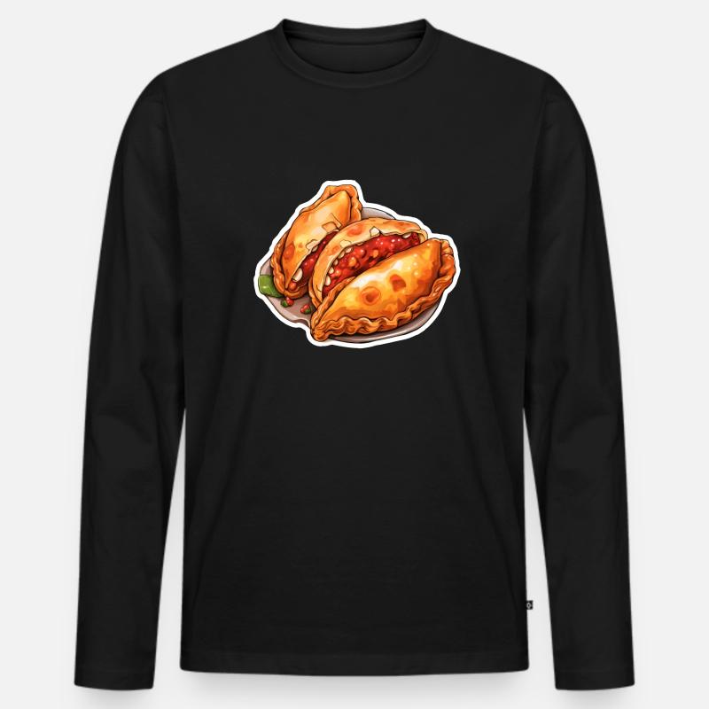 Empanadas - Männer Premium Bio Langarmshirt - Schwarz