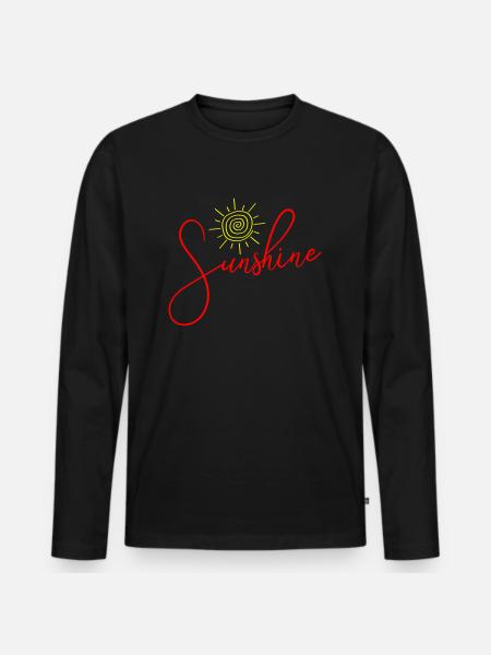 Sunshine Sun Icon - Men's Premium Organic Long Sleeve Shirt - black
